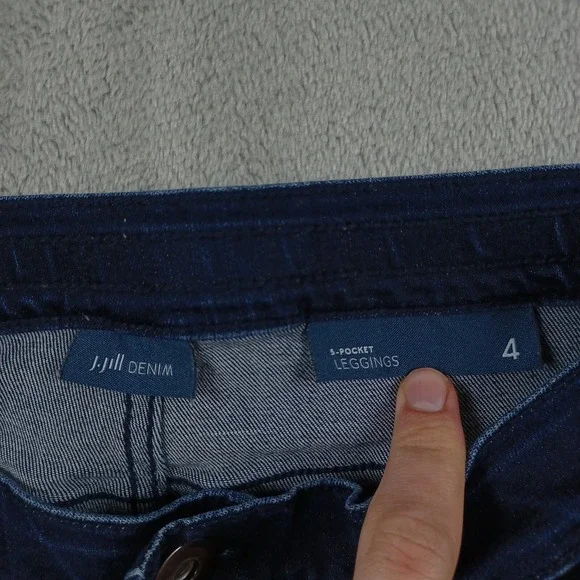 J Jill Jeans Womens 4 Blue Denim Leggings Jeggings Preppy Stretch - Picture 3 of 8